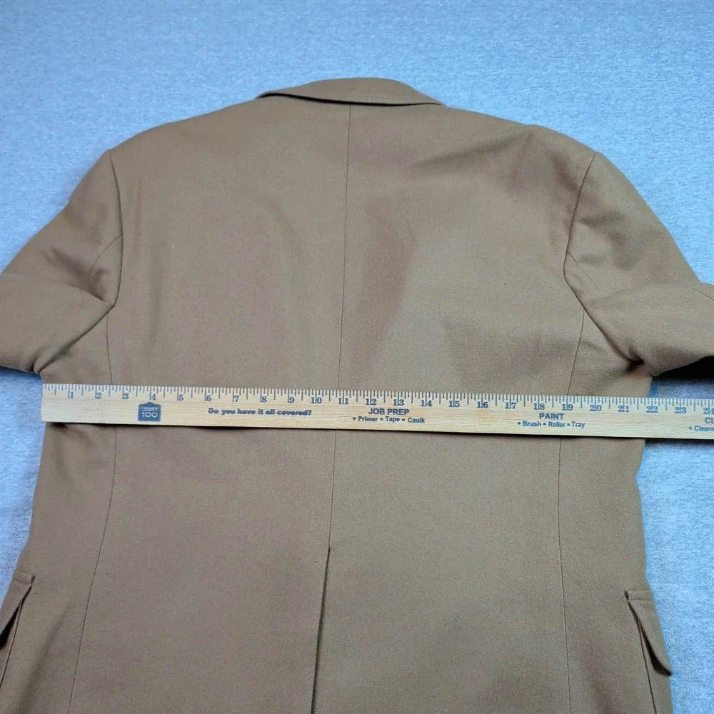 Pendleton Mens 42 Virgin Wool Blazer Camel Tan Crest Button Sport Coat USA Made